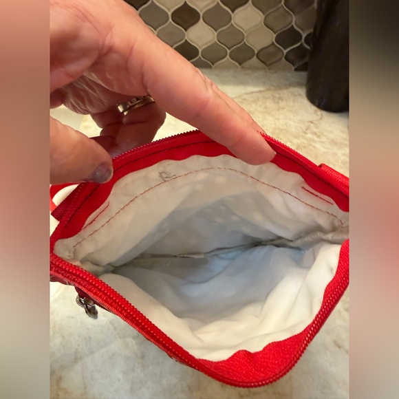 LeSportsac Navy and Red Polka Dot Bag - Picture 4 of 10